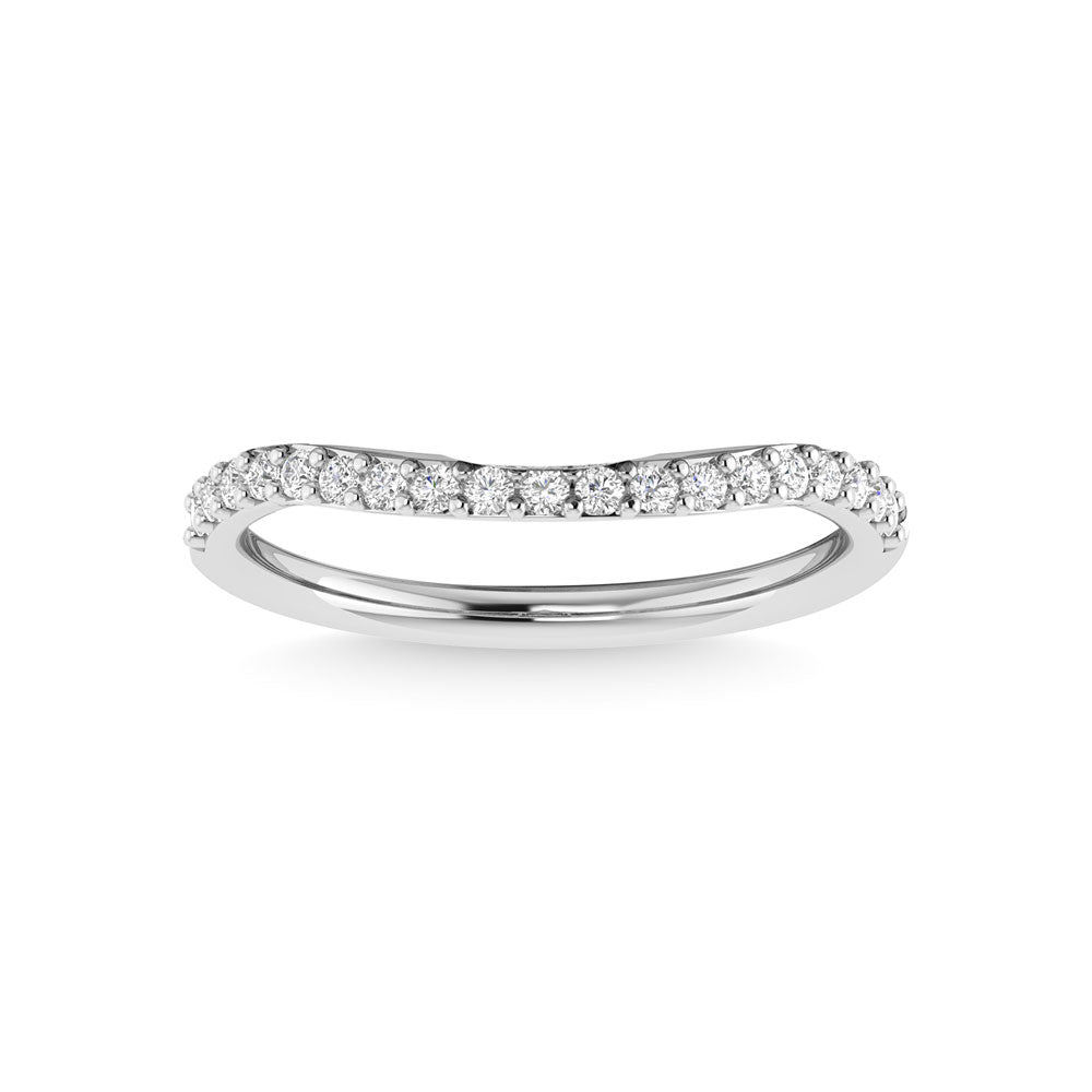 Diamond 1/4 Ct.Tw. Chevron Band in 14K White Gold