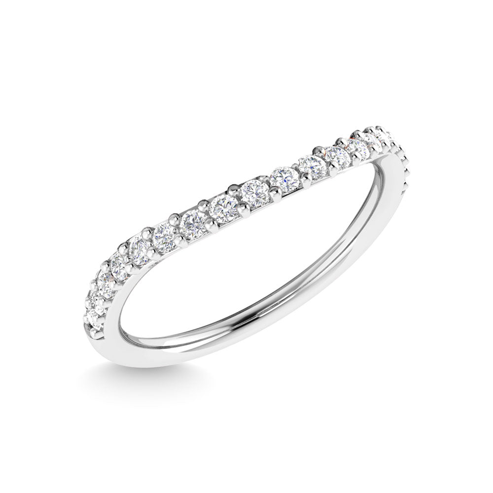 Diamond 1/4 Ct.Tw. Chevron Band in 14K White Gold