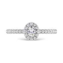 Diamond 3/4 Ct.Tw. Oval Cut Engagement Ring in 14K White Gold