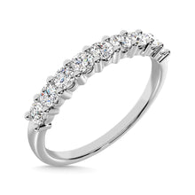 Diamond 1/2 ct tw Round Cut One Row Ring in 14K White Gold