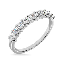 Diamond 1/4 ct tw Round Cut One Row Ring in 14K White Gold