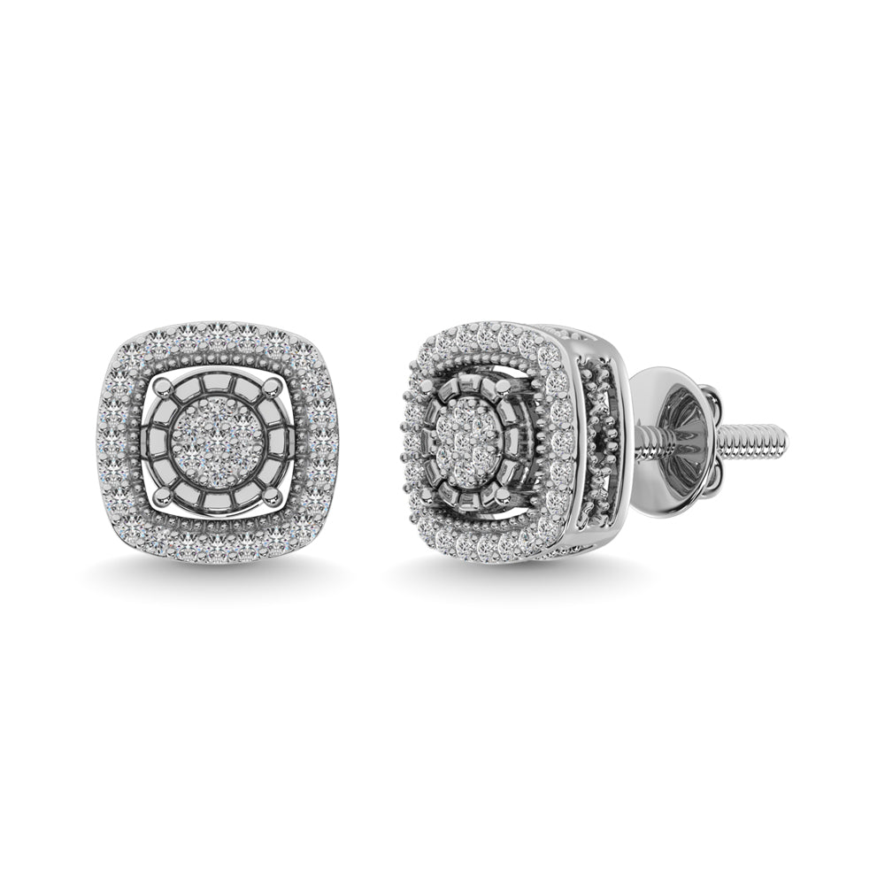 Diamond 1/20 ct tw Fashion Earrings in Sterling Silver
