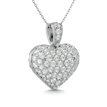 Diamond 1 1/2 ct tw Heart Pendant in 10K White Gold