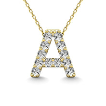 Diamond 1/8 Ct.Tw. Letter A Pendant in 14K Yellow Gold