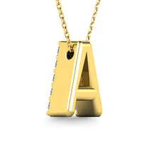 Diamond 1/8 Ct.Tw. Letter A Pendant in 14K Yellow Gold