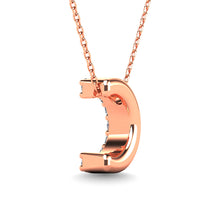 Diamond 1/10 Ct.Tw. Letter C Pendant in 14K Rose Gold