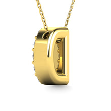 Diamond 1/8 Ct.Tw. Letter D Pendant in 14K Yellow Gold