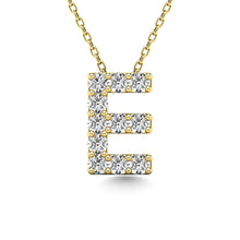 Diamond 1/10 Ct.Tw. Letter E Pendant in 14K Yellow Gold