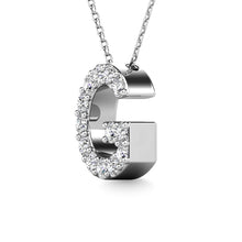 Diamond 1/8 Ct.Tw. Letter G Pendant in 14K White Gold