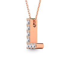 Diamond 1/20 Ct.Tw. Letter L Pendant in 14K Rose Gold