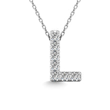 Diamond 1/20 Ct.Tw. Letter L Pendant in 14K White Gold