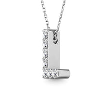 Diamond 1/20 Ct.Tw. Letter L Pendant in 14K White Gold