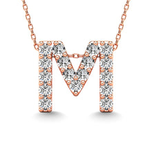 Diamond 1/6 Ct.Tw. Letter M Pendant in 14K Rose Gold