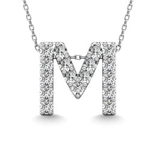 Diamond 1/6 Ct.Tw. Letter M Pendant in 14K White Gold