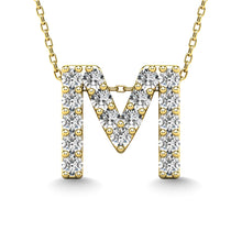 Diamond 1/6 Ct.Tw. Letter M Pendant in 14K Yellow Gold