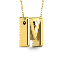 Diamond 1/6 Ct.Tw. Letter M Pendant in 14K Yellow Gold