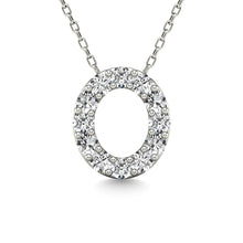 Diamond 1/8 Ct.Tw. Letter O Pendant in 14K White Gold