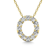 Diamond 1/8 Ct.Tw. Letter O Pendant in 14K Yellow Gold