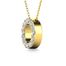 Diamond 1/8 Ct.Tw. Letter O Pendant in 14K Yellow Gold
