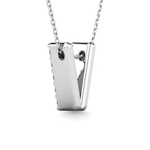 Diamond 1/10 Ct.Tw. Letter V Pendant in 14K White Gold