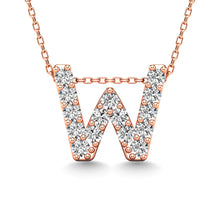 Diamond 1/6 Ct.Tw. Letter W Pendant in 14K Rose Gold