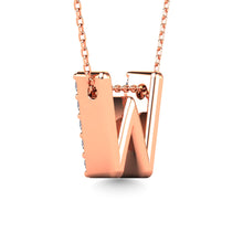 Diamond 1/6 Ct.Tw. Letter W Pendant in 14K Rose Gold