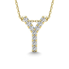 Diamond 1/10 Ct.Tw. Letter Y Pendant in 14K Yellow Gold
