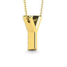 Diamond 1/10 Ct.Tw. Letter Y Pendant in 14K Yellow Gold