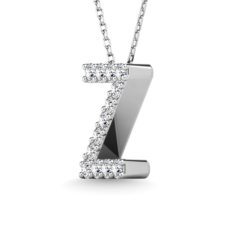 Diamond 1/8 Ct.Tw. Letter Z Pendant in 14K White Gold"