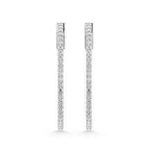 Diamond 1 Ct.Tw. Hoop Earrings in 10K White Gold