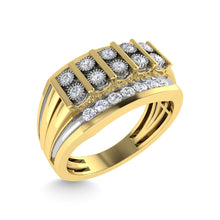 Diamond 1/2 Ct.Tw. Mens Fashion Ring in 10K Yellow Gold