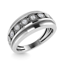 Diamond 1/4 Ct.Tw. Mens Fashion Ring in 10K White Gold