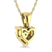 Diamond 1/6 Ct.Tw. Heart Pendant in 10K Yellow Gold
