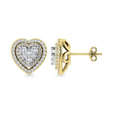 Diamond 7/8 Ct.Tw. Heart Earrings in 10K Yellow Gold