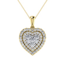 Diamond 3/4 Ct.Tw. Heart Pendant in 10K Yellow Gold