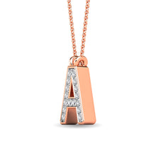 Diamond 1/20 Ct.Tw. Letter A Pendant in 10K Rose Gold