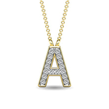 Diamond 1/20 Ct.Tw. Letter A Pendant in 10K Yellow Gold