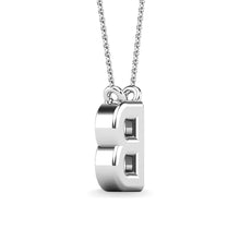 Diamond 1/20 Ct.Tw. Letter B Pendant in 10K White Gold