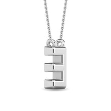 Diamond 1/20 Ct.Tw. Letter E Pendant in 10K White Gold
