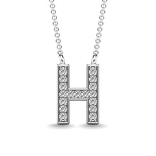 Diamond 1/20 Ct.Tw. Letter H Pendant in 10K White Gold