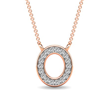 Diamond 1/20 Ct.Tw. Letter O Pendant in 10K Rose Gold