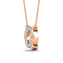 Diamond 1/20 Ct.Tw. Letter Q Pendant in 10K Rose Gold