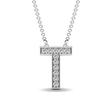 Diamond 1/20 Ct.Tw. Letter T Pendant in 10K White Gold