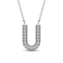 Diamond 1/20 Ct.Tw. Letter U Pendant in 10K White Gold