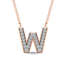 Diamond 1/20 Ct.Tw. Letter W Pendant in 10K Rose Gold