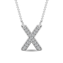 Diamond 1/20 Ct.Tw. Letter X Pendant in 10K White Gold
