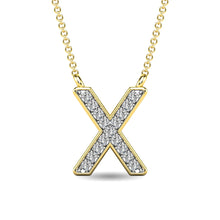 Diamond 1/20 Ct.Tw. Letter X Pendant in 10K Yellow Gold