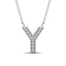 Diamond 1/20 Ct.Tw. Letter Y Pendant in 10K White Gold