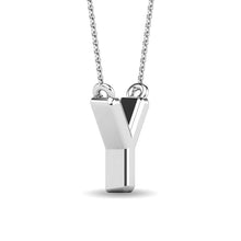 Diamond 1/20 Ct.Tw. Letter Y Pendant in 10K White Gold