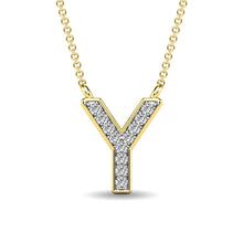 Diamond 1/20 Ct.Tw. Letter Y Pendant in 10K Yellow Gold